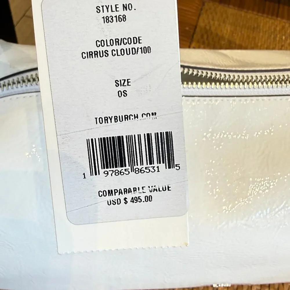 Tory Burch Rory Crinkle Shoulder Bag 183168 $495 Cirrus Cloud
